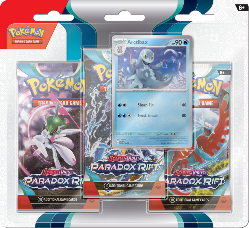Pokemon Paradox Rift 3-Pack Blister Arctibax — Op voorraad - Mijn winkel