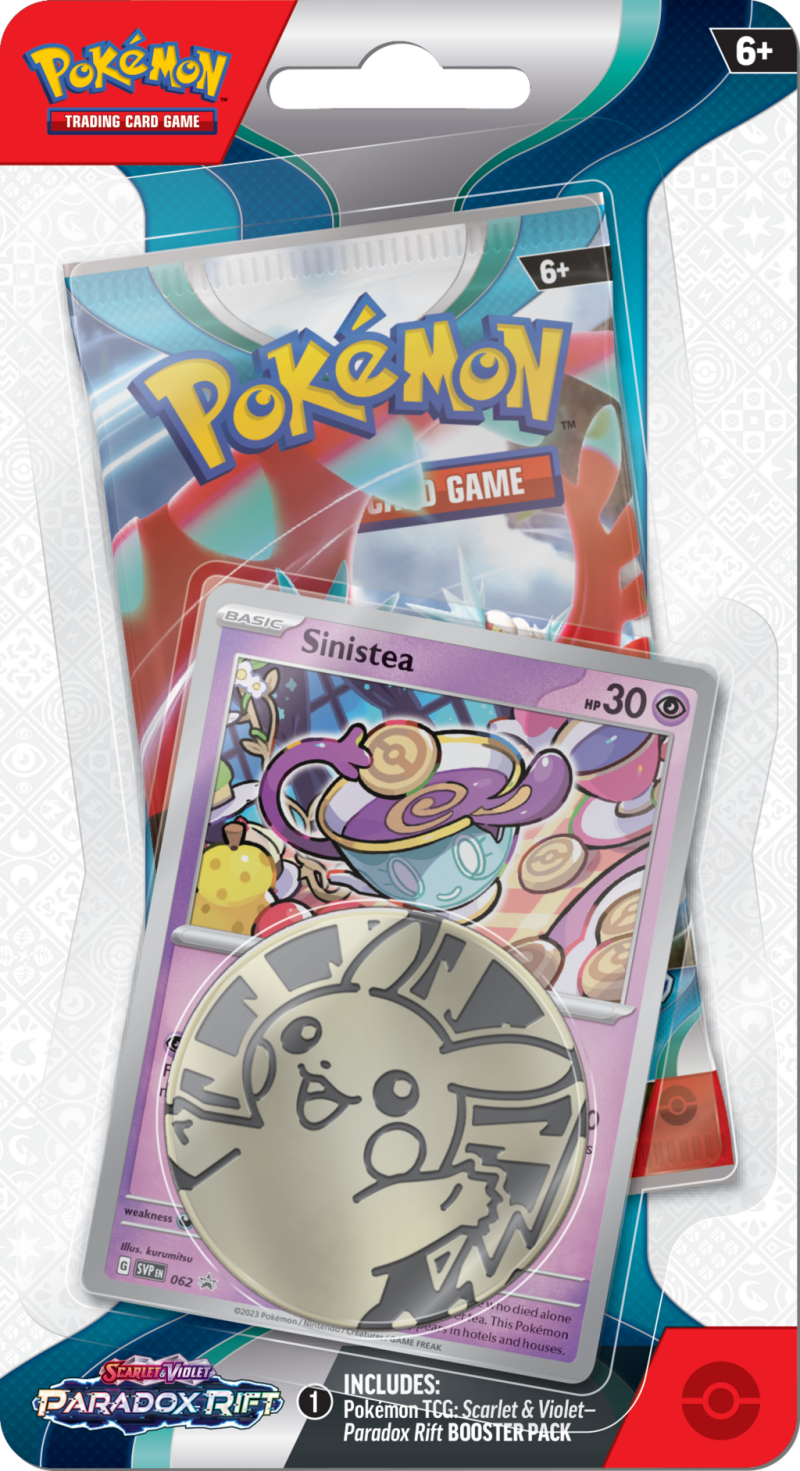 Pokemon Paradox Rift Checklane Blister – Sinistea — Op voorraad - Mijn winkel