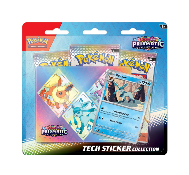 Pokemon Prismatic Evolutions Tech Sticker Collection – Glaceon - Mijn winkel