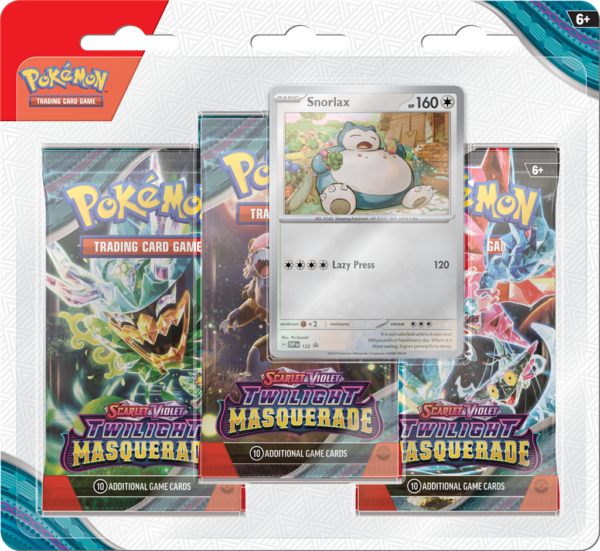 Pokémon Scarlet & Violet Twilight Masquerade 3 Pack Blister Snorlax - Mijn winkel