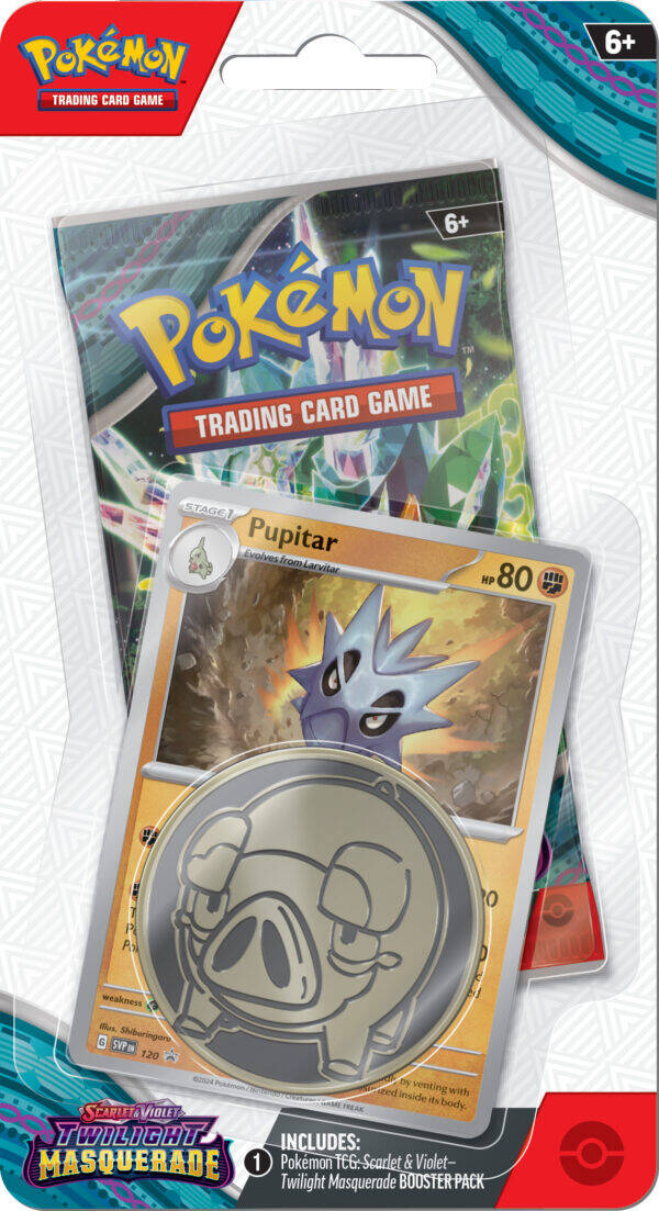 Pokémon Scarlet & Violet Twilight Masquerade Checklane Blister Pupitar — Op voorraad - Mijn winkel