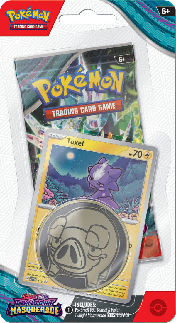Pokémon Scarlet & Violet Twilight Masquerade Checklane Blister Toxel — Op voorraad - Mijn winkel