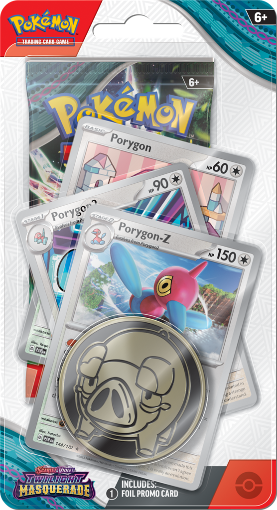 Pokémon Scarlet & Violet Twilight Masquerade Premium Checklane Blister Porygon — Op voorraad - Mijn winkel