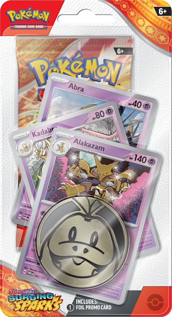 Pokémon Scarlet & Violet Surging Sparks Premium Checklane Blister Abra - Mijn winkel