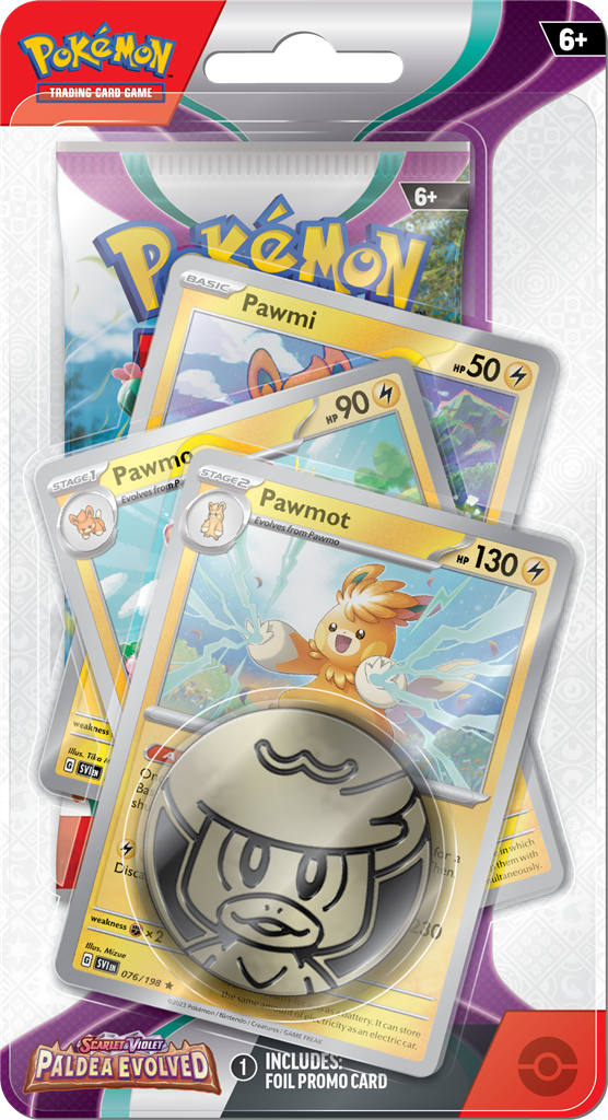 Pokémon Scarlet & Violet Paldea Evolved Premium Checklane Blister Pawmi - Mijn winkel