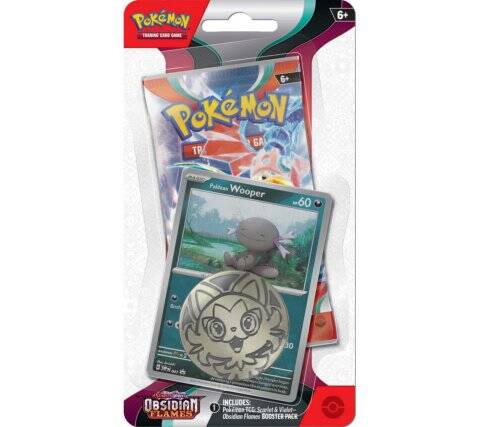Pokémon Scarlet & Violet Obsidian Flames Checklane Blister Wooper — Op voorraad - Mijn winkel