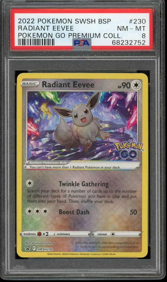 PSA 8  - English - Radiant Eevee #SWSH230 — Op voorraad / Engels / PSA - Mijn winkel