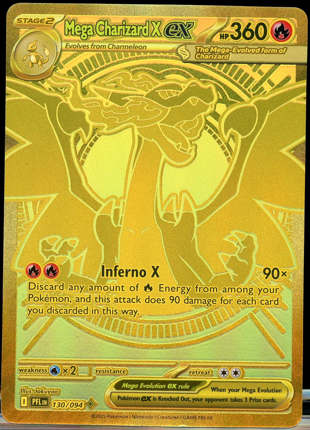 Mega Charizard X ex PFL 130/094 /NIET PERFECT