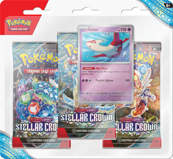 Pokémon Scarlet & Violet Stellar Crown 3 Pack Blister Latias - Mijn winkel