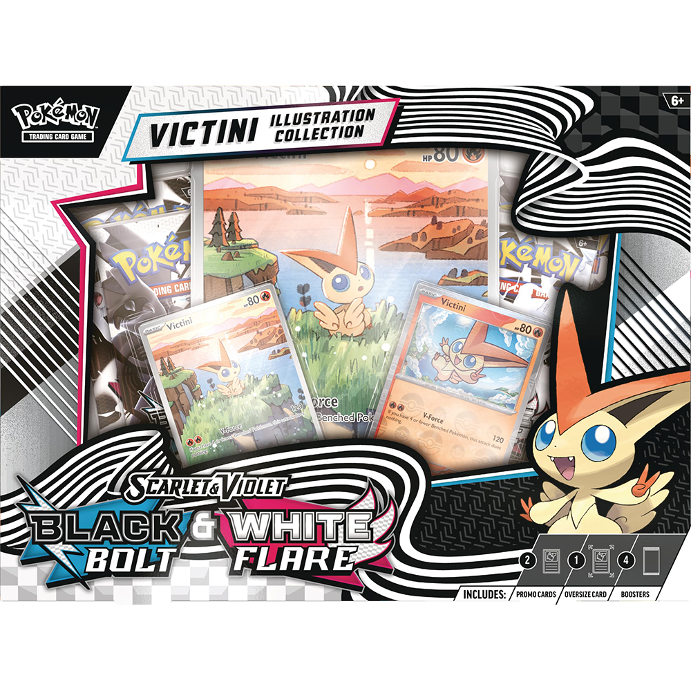Pokemon: Scarlet & Violet - Black & White - Victini Illustration Collection - Mijn winkel